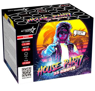 Pyrocentury Fireworks Silvester Batterie Feuerwerk "House Party" Sky Painter 35 Schuss